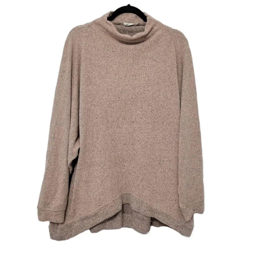 FP Beach Women's‎ Oversized Relaxed Fit Sweater Size L Cream Grey Neutral Comfy
